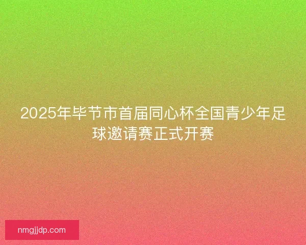 2025年毕节市首届同心杯全国青少年足球邀请赛正式开赛