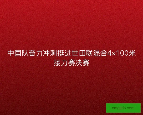 中国队奋力冲刺挺进世田联混合4×100米接力赛决赛